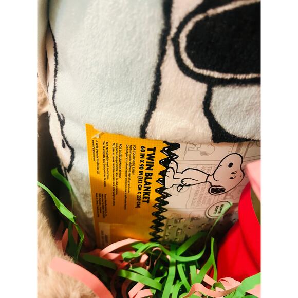 Snoopy Peanuts Easter bundle bunny basket adorable twin 60 by 90 throw bundle - Picture 5 of 15